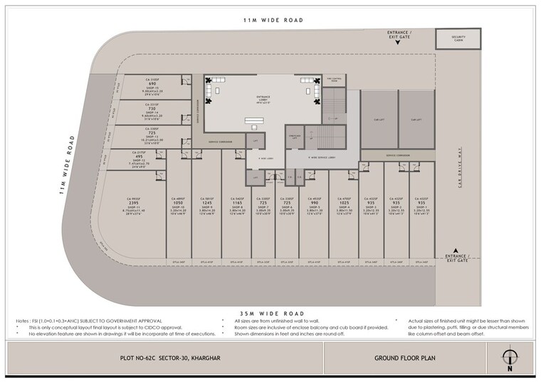 Floor Plan, platinum-parksyde 3 Bedroom 1800 Sq.Ft. Apartment In Kharghar Sector 30 Navi Mumbai 10321473