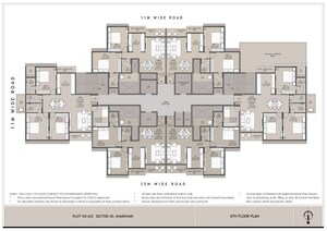 Floor Plan in 3 BHK Apartment at Platinum Parksyde, Kharghar Sector 30 – for Sale
