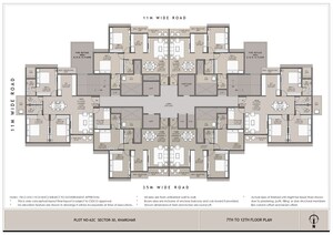 Floor Plan in 3 BHK Apartment at Platinum Parksyde, Kharghar Sector 30 – for Sale