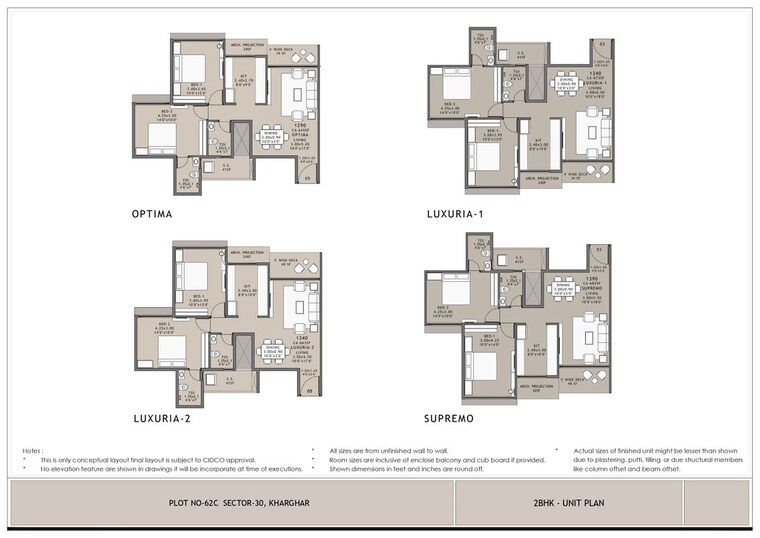 Floor Plan, platinum-parksyde 3 Bedroom 1800 Sq.Ft. Apartment In Kharghar Sector 30 Navi Mumbai 10321473