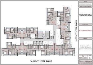 Floor Plan in 2 BHK Apartment at Hitech Crystal Corner, Kharghar Sector 11 – for Sale