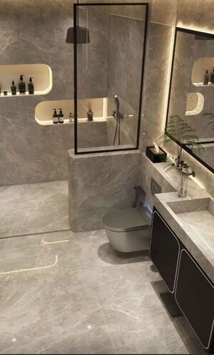 Bathroom in 3 BHK Villa at Aratt Amora Park View, Lingapura – for Sale