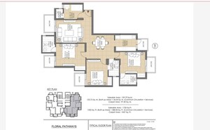 Floor Plan in 3.5 BHK Apartment at ATS Floral Pathways, Mahurali – for Sale