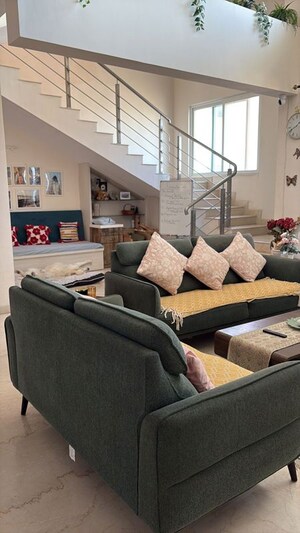 Living Room in 4 BHK Apartment at The Five Summit Address, Whitefield – for Rent