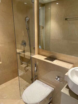 Bathroom in 1 BHK Apartment at Hiranandani Highland, Powai – for Rent