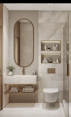 Bathroom in 4 BHK Villa at Aratt Amora Park View, Lingapura – for Sale