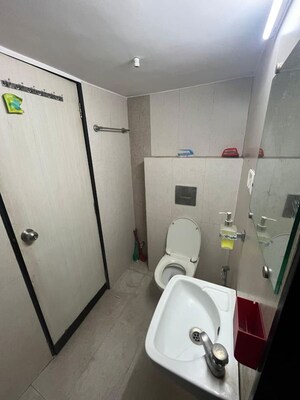 Bathroom in 2 BHK Apartment at Jaydeep Park, Majiwada – for Rent