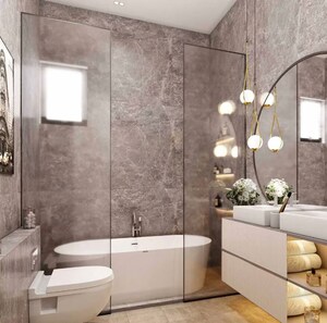 Bathroom in 3 BHK Apartment at Whiteland The Aspen, Sector 76 – for Sale