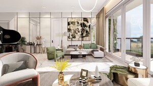 Living Room in 3 BHK Apartment at Whiteland The Aspen, Sector 76 – for Sale