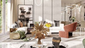 Living Room in 3 BHK Apartment at Whiteland The Aspen, Sector 76 – for Sale