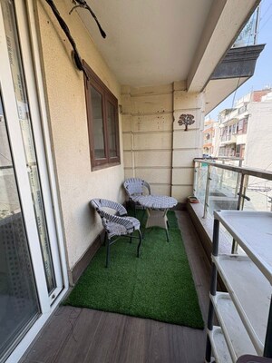 Balcony in 2.5 BHK Builder Floor at Freedom Fighters Enclave – for Rent