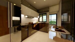 Kitchen in 3 BHK Penthouse at Miramar – for Sale