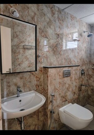 Bathroom in 2 BHK Apartment at Bhavya Dazzle, Sarjapur – for Rent
