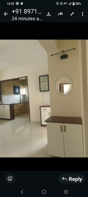 Bathroom in 2 BHK Apartment at Bhavya Dazzle, Sarjapur – for Rent