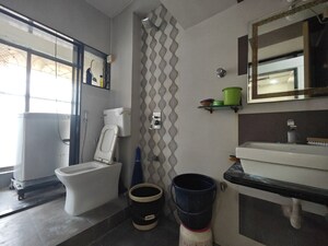 Bathroom in 2 BHK Apartment at Vijay Nagari Annex, Waghbil – for Rent