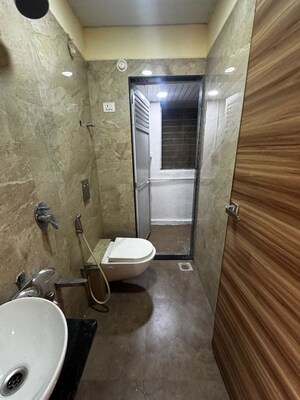 Bathroom in 1 BHK Apartment at Neelkanth Sunberry Ghansoli, Ghansoli – for Rent