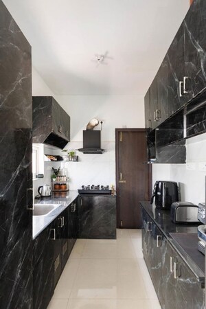 Kitchen in 3 BHK Apartment at Brigade El Dorado, Bagaluru – for Rent