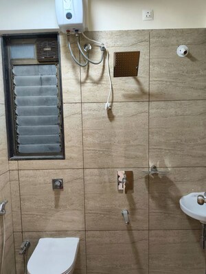 Attached Bathroom in 1 BHK Apartment at Chandak 34 Park Estate, Goregaon West – for Rent