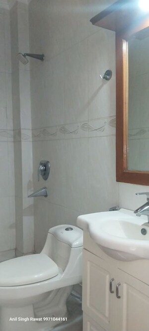 Bathroom in 3 BHK Builder Floor at Defence Colony – for Rent