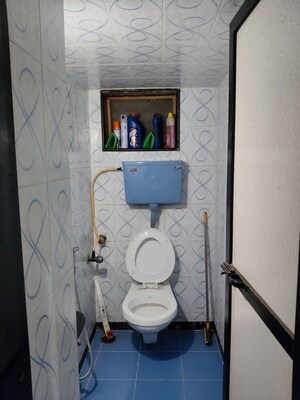 Bathroom in 1 BHK Apartment at Ahimsa Aditya Anirudh CHS, Malad West – for Rent