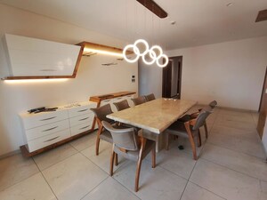 Dining area in 4 BHK Apartment at Panchshil Eon Waterfront II, Kharadi – for Rent