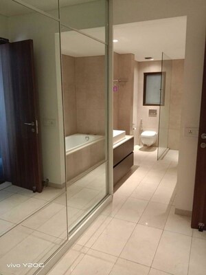 Bathroom in 4 BHK Apartment at Panchshil Eon Waterfront I, Kharadi – for Rent