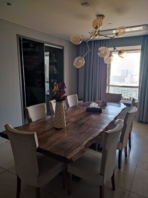 Dining area in 4 BHK Apartment at Panchshil Eon Waterfront I, Kharadi – for Rent