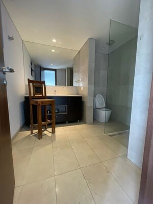 Bathroom in 4 BHK Apartment at Panchshil Eon Waterfront II, Kharadi – for Rent