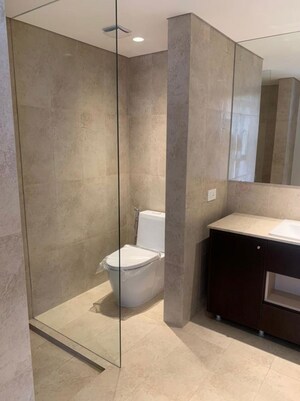 Bathroom in 4 BHK Apartment at Panchshil Eon Waterfront II, Kharadi – for Rent