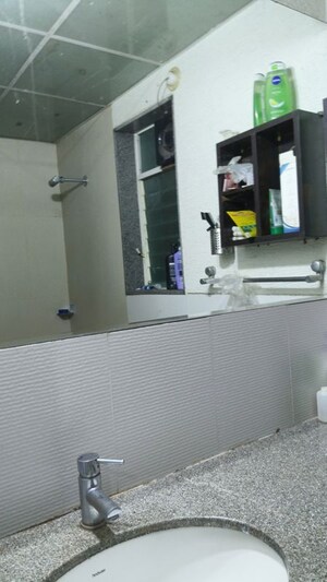 Bathroom in 3 BHK Apartment at Kumar Peninsula, Baner – for Rent