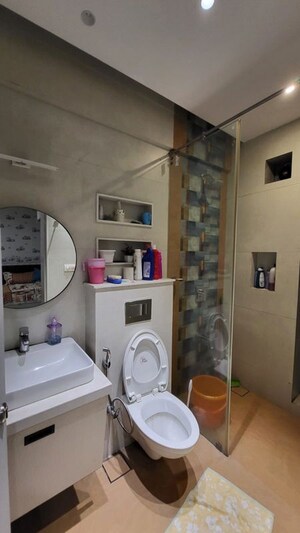 Bathroom in 3 BHK Apartment at Kamdhenu Sai Saakshaat E Wing, Kharghar – for Rent