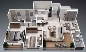 Floor Plan in Studio Apartment at Jhamtani Elevate, Mundhwa – for Sale