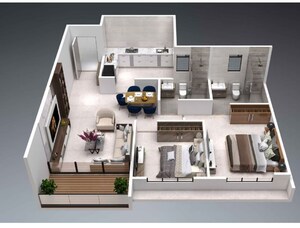 Floor Plan in Studio Apartment at Jhamtani Elevate, Mundhwa – for Sale