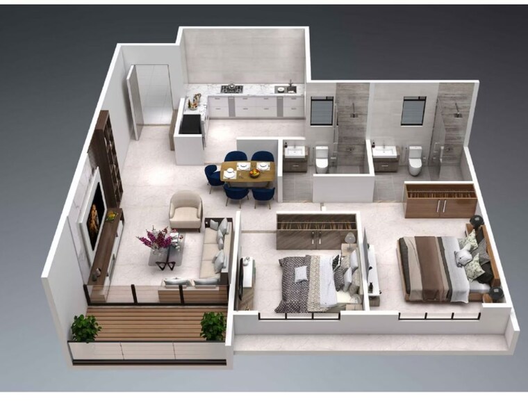 Floor Plan, jhamtani-elevate Studio 195 Sq.Ft. Apartment In Mundhwa Pune 10324016
