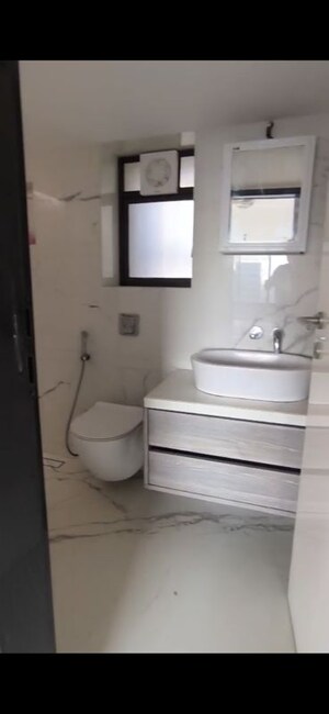 Bathroom in 3 BHK Apartment at K Raheja Palm Court, Malad West – for Rent