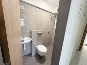 Bathroom in 1 BHK Apartment at Nahar Amaryllis Towers and Plaza, Chandivali – for Rent