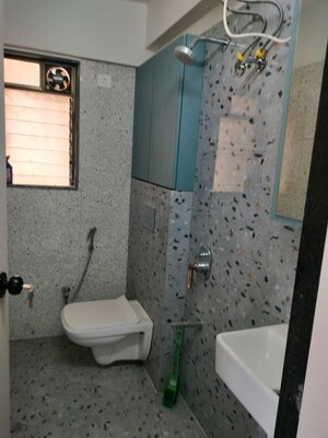 Bathroom in 1 BHK Apartment at Manavsthal Heights, Andheri East – for Rent