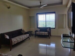 Living Room in 3 BHK Apartment at Aundh – for Rent
