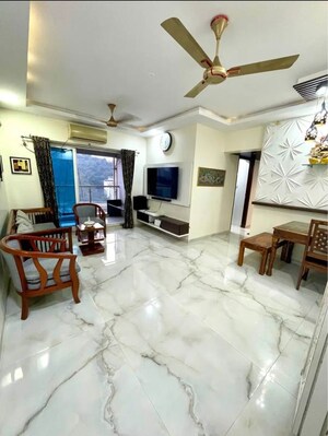 Living Room in 3 BHK Apartment at Rosa Bella, Ghodbunder Road – for Rent