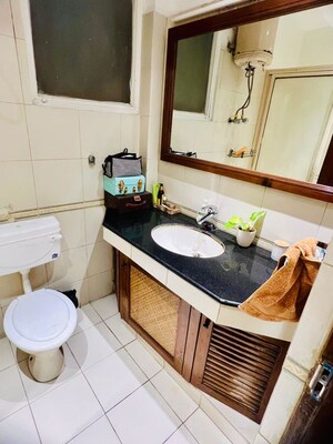 Bathroom in 3 BHK Builder Floor at Panchsheel Enclave – for Rent