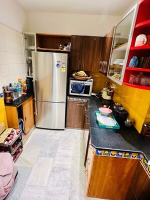 Kitchen in 3 BHK Builder Floor at Panchsheel Enclave – for Rent