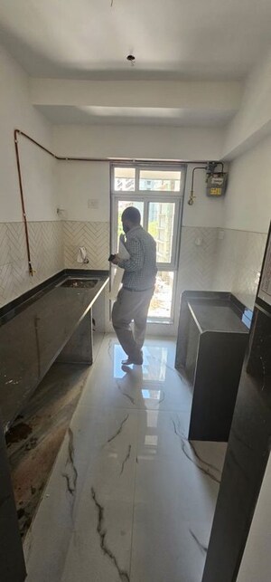 Kitchen in 1 BHK Apartment at Rockline The Meridian Towers, Ghatkopar West – for Rent