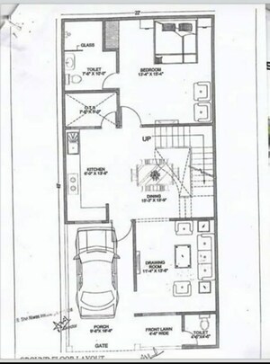 Floor Plan in 3 BHK Villa at Bijnor Road – for Sale