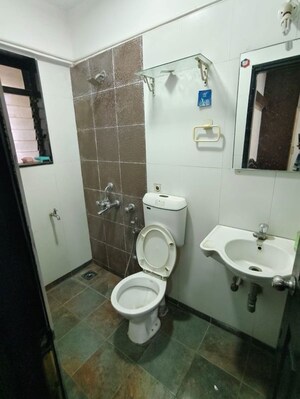 Bathroom in 2 BHK Apartment at Lalani Residency, Kavesar – for Rent