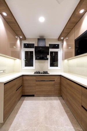 Kitchen in 3 BHK Builder Floor at Ansal Navkriti Arcade, Sushant Lok ii – for Sale