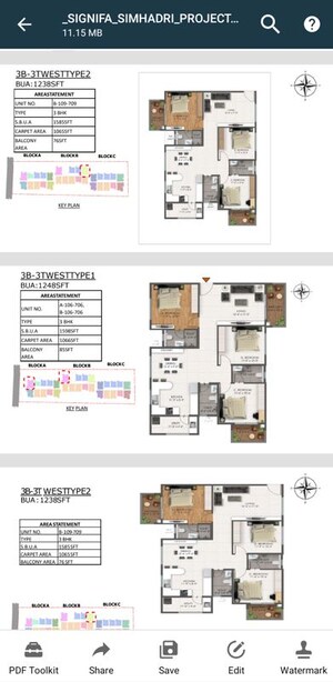 Floor Plan in 2 BHK Apartment at Anekal – for Sale