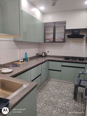 Kitchen in 3.5 BHK Builder Floor at Freedom Fighters Enclave – for Rent
