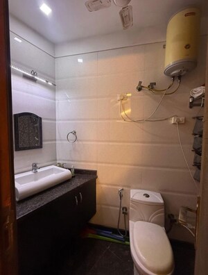Bathroom in 3 BHK Builder Floor at Chittaranjan Park – for Rent