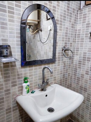 Bathroom in 3 BHK Builder Floor at Chittaranjan Park – for Rent