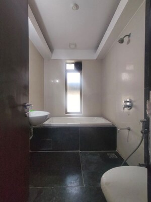 Bathroom in 3 BHK Apartment at Lodha Luxuria Westgate, Majiwada – for Rent
